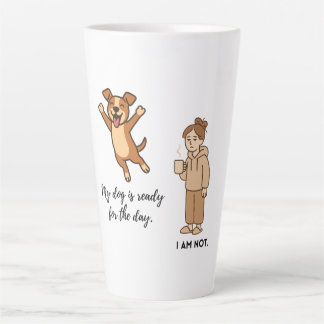 Taza De Café Latte Funny Dog Mom Latte Mug