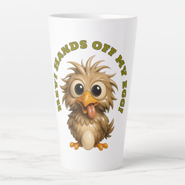 Taza De Café Latte Funny Egg Guard (Anverso)