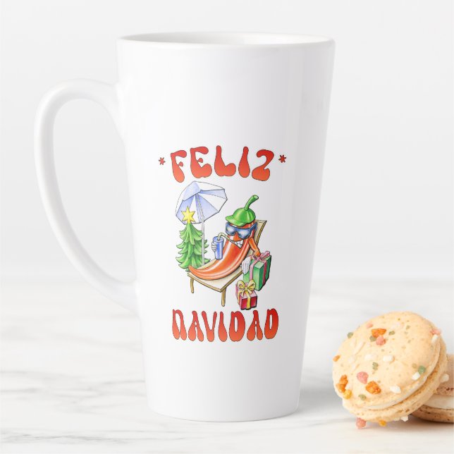 Taza De Café Latte Funny Feliz Navidad Navidad Chili (In situ)