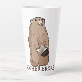 Taza De Café Latte Funny Gopher Broke