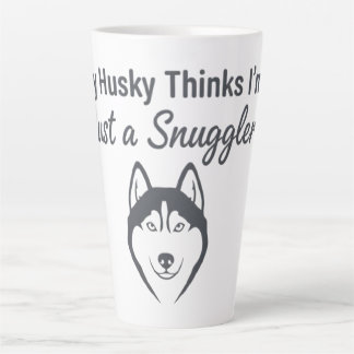 Taza De Café Latte Funny Husky Dog Snuggler