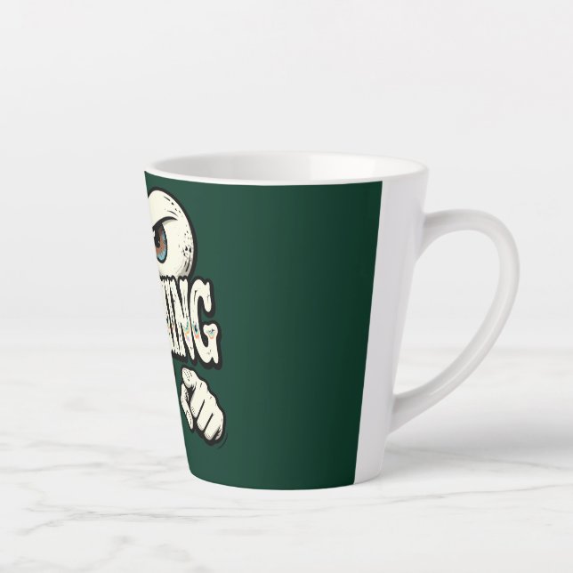Taza De Café Latte Funny "I'M WATCHING YOU" Retro Eyes Coffee Mug - O (Derecha)