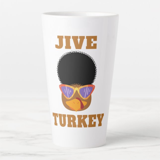 Taza De Café Latte Funny Jive Turkey Latte Mug (Anverso)
