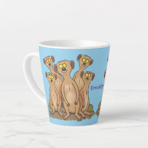 Taza De Café Latte Funny meerkat ilustracion personalizado familiar