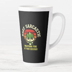 Taza De Café Latte Funny Motivational Dragon - Burn Your Excuses 