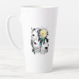 Taza De Café Latte Funny Opossum Moon Cute Screaming Possum