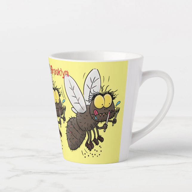 Taza De Café Latte Funny personalizado de insectos de herradura (Derecha)