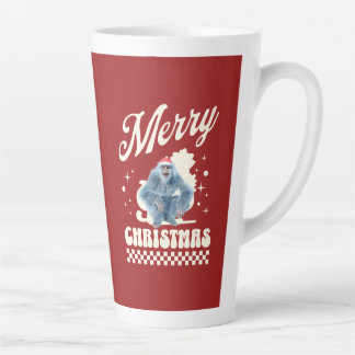 Taza De Café Latte Funny Yeti - Merry Christmas