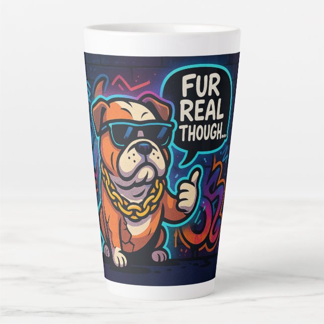 Taza De Café Latte Fur Real Though (Anverso)