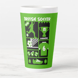 Taza De Café Latte Fútbol británico
