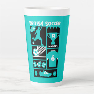 Taza De Café Latte Fútbol británico