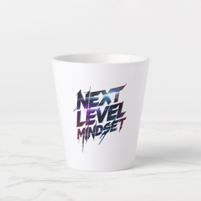 Taza De Café Latte Futuristic Glitch Typography for Success (Anverso)