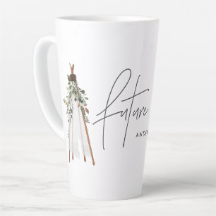 Taza De Café Latte Futuro bohemio Sr. teepee contemporáneo botánico