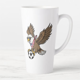 Taza De Café Latte Gafas de sol águila de fútbol americano frescas Vi