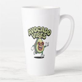 Taza De Café Latte Gafas divertidas aguacate