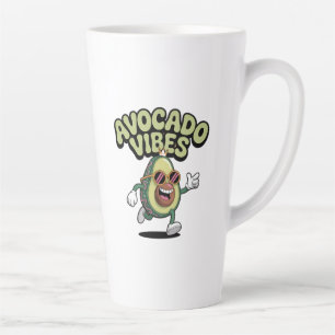 Taza De Café Latte Gafas divertidas aguacate