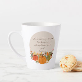Taza De Café Latte Gálatas 6:9 Cosecha Otoño Caída Agradecido Calabaz