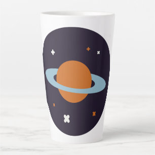 Taza De Café Latte Galaxia estrella del universo de la órbita planeta