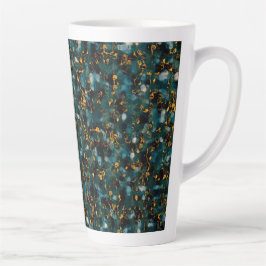 Taza De Café Latte Galaxias Negro Azul y Dorado