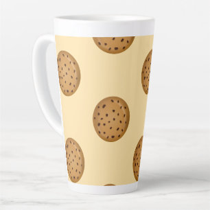 Taza De Café Latte Galleta de chips de chocolate