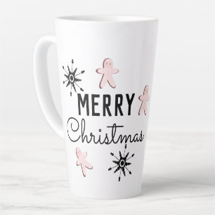 Taza De Café Latte Galleta de jengibre de Feliz Navidad