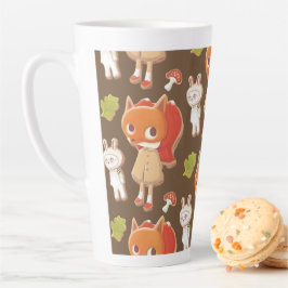 Taza De Café Latte Galletas con decoración de animales de madera