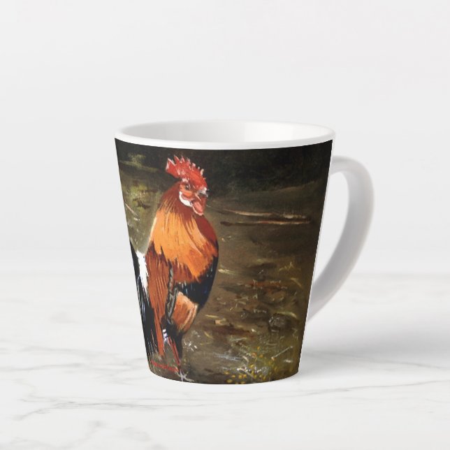 Taza De Café Latte Gallo (Ángulo derecho)