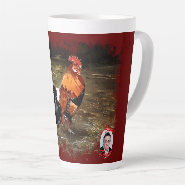 Taza De Café Latte Gallo (Ángulo derecho)