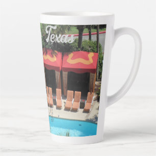Taza De Café Latte Galveston, Texas - Hotel San Luis Sundeck -