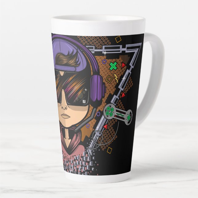 Taza De Café Latte Gamer Boy (Ángulo derecho)
