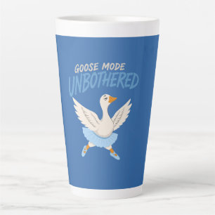 Taza De Café Latte Ganso divertido en modo indiferente con ballet