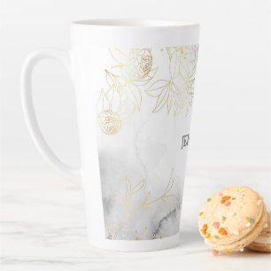 Taza De Café Latte Garrias de oro en descomposición