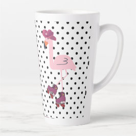Taza De Café Latte garza rosa