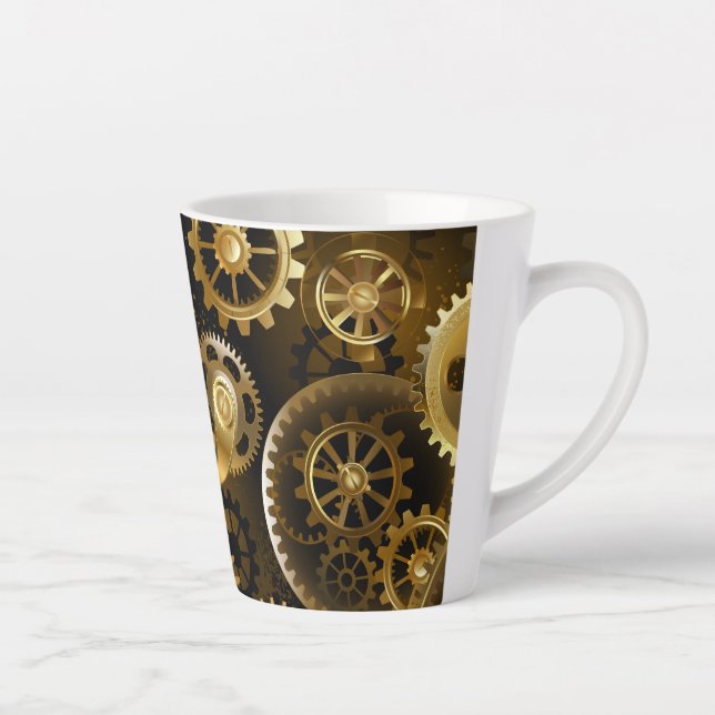 Taza De Café Latte Gases de bronce de vapor sin soldadura (Derecha)