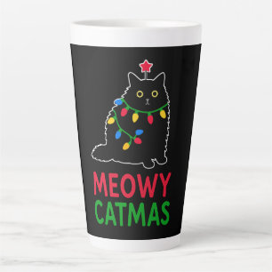 Taza De Café Latte Gat Navidad