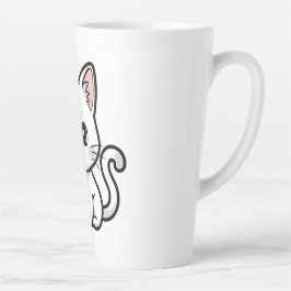 Taza De Café Latte Gatito Blanco Dulce
