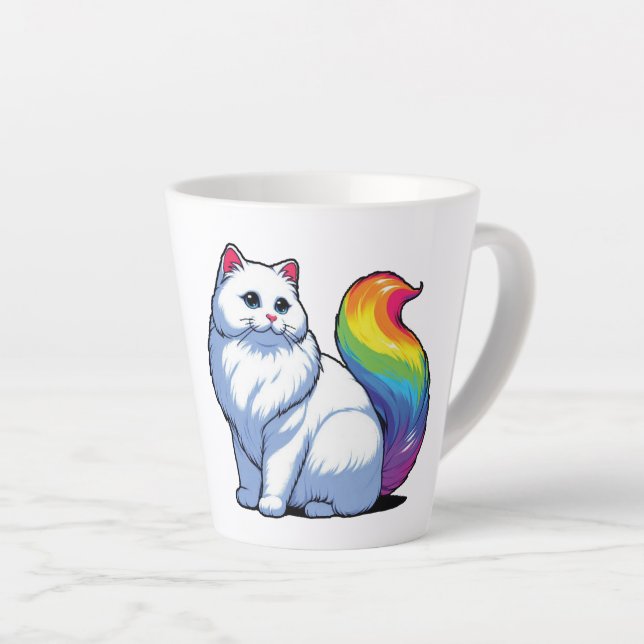 Taza De Café Latte Gatito Cósmico (Ángulo derecho)