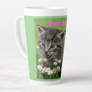 Taza De Café Latte gatito encantado