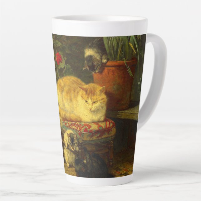 Taza De Café Latte Gatitos en juego (Ángulo derecho)