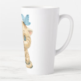 Taza De Café Latte gato amigo