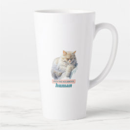 Taza De Café Latte Gato Cheeky "Yo dirijo esta casa, humano"