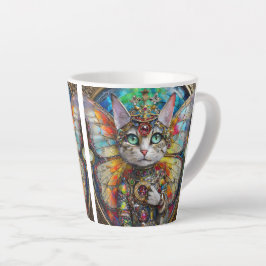 Taza De Café Latte Gato de la Brigada Ala Mariposa de la Princesa Kit