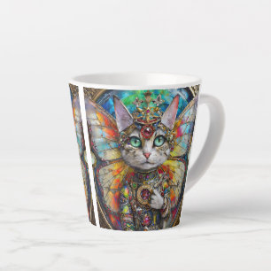 Taza De Café Latte Gato de la Brigada Ala Mariposa de la Princesa Kit