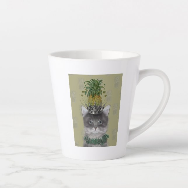 Taza De Café Latte Gato de piña (Derecha)