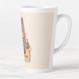 Taza De Café Latte Gato en la caja