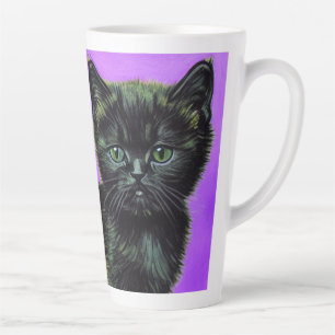 Taza De Café Latte Gato estilo Van Gogh