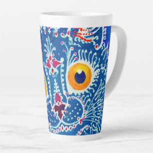 Taza De Café Latte Gato gótico azul