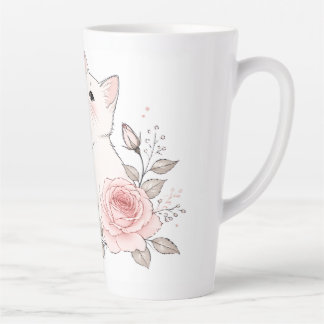 Taza De Café Latte Gato Kawaii Lindo "Bonito pero Salvaje" Café Flora