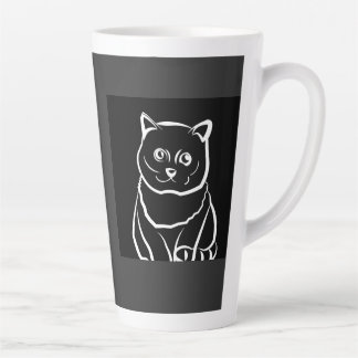 Taza De Café Latte Gato lindo pero maldito