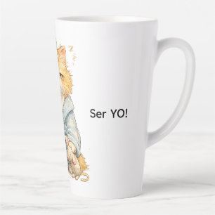 Taza De Café Latte gato modelo